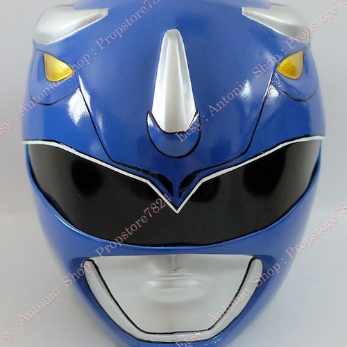 Black Ranger Helmet Cosplay MMPR Halloween Costume Etsy