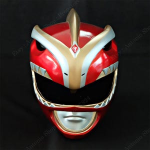 Máscara de disfraz de Halloween para cosplay de MMPR con casco de murciélago rojo de Ranger en el sol