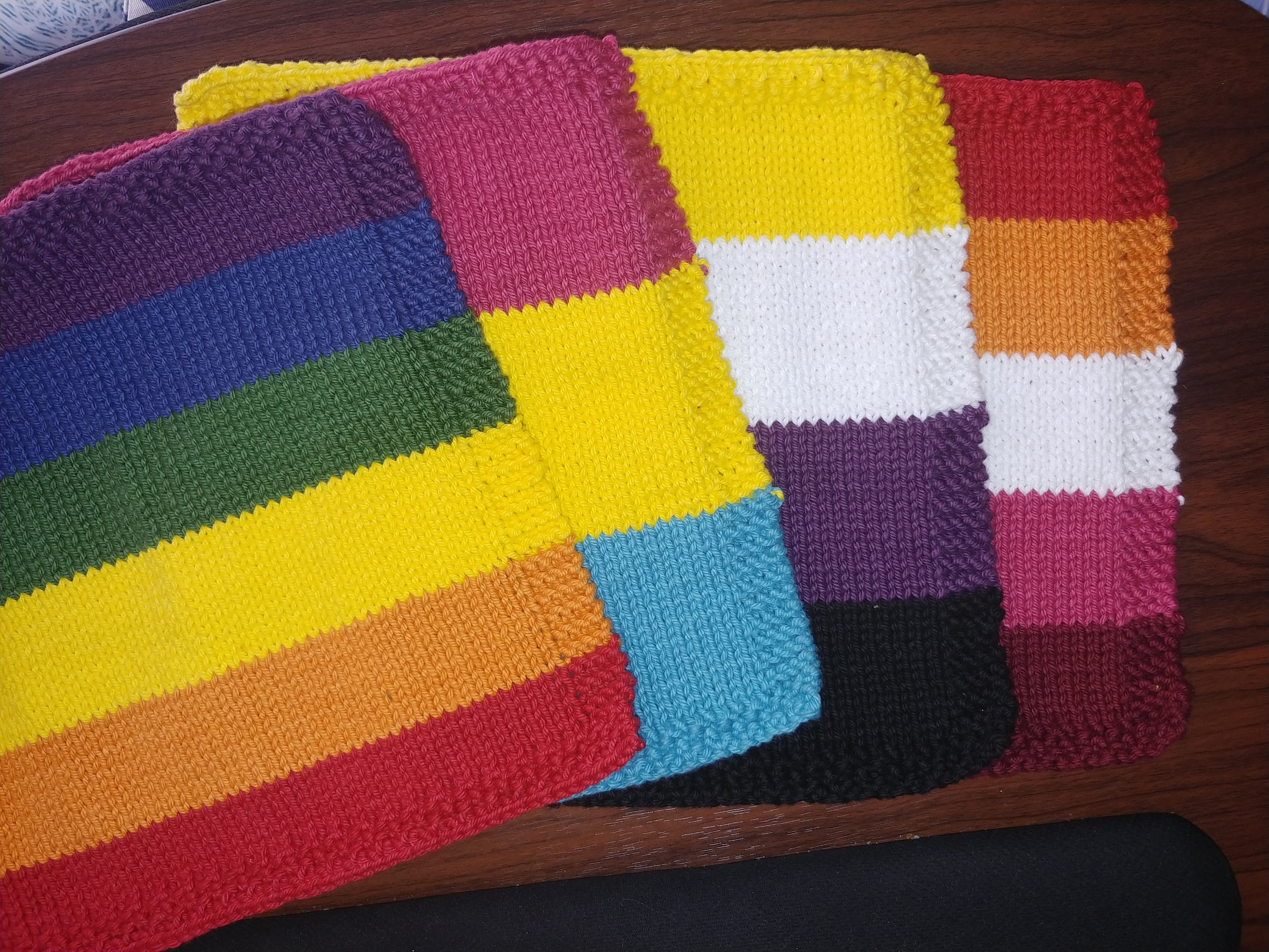 LGBTQ Pride Flag Washcloth Knitting Patterns PDF Download Etsy UK