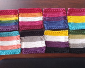NU i inkluderande Pride-utbud! Stickade HBTQ+-underlägg med pride-flaggor - Miljövänliga, återanvändbara, 100 % bomull