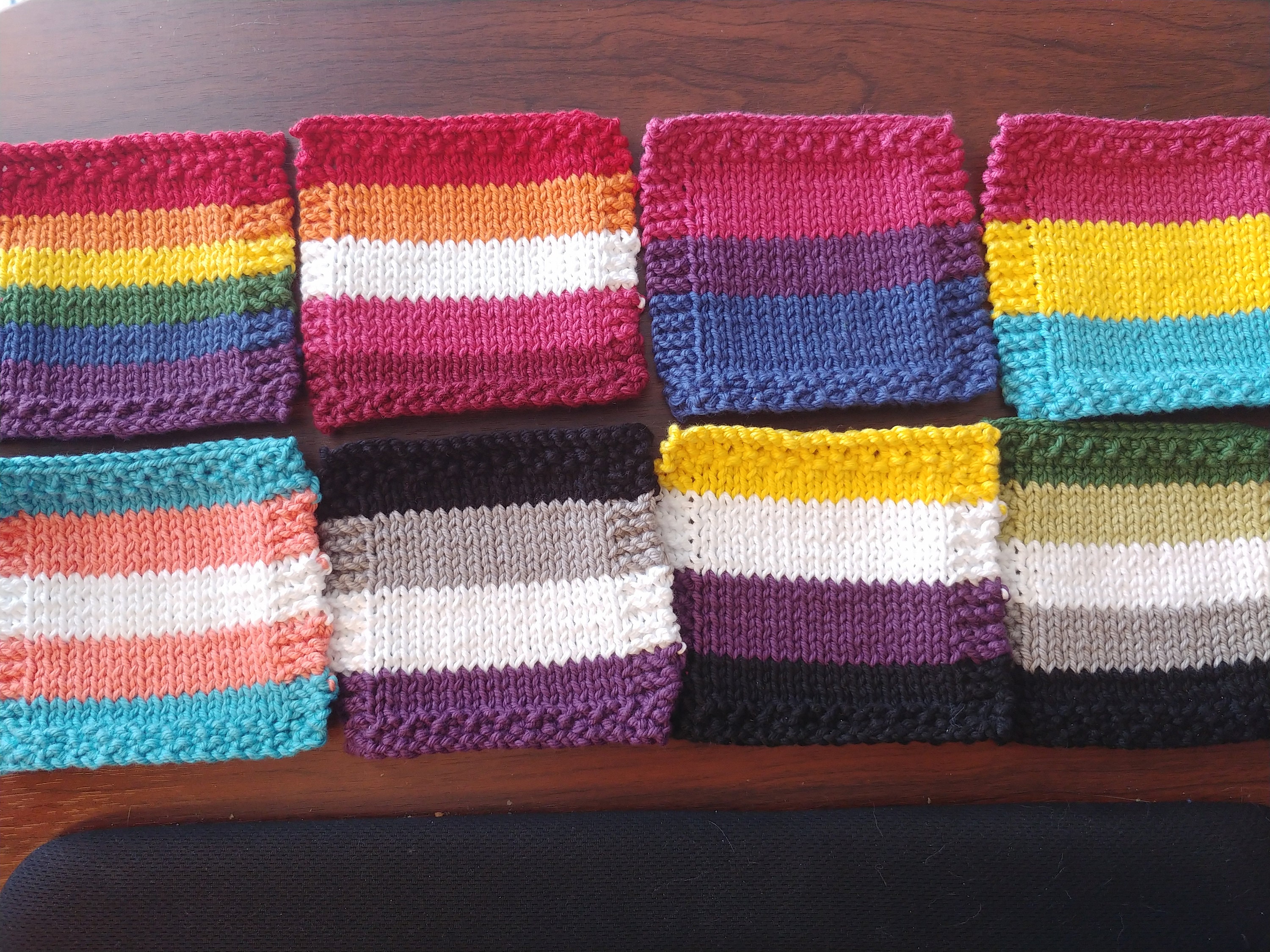 LGBTQ pride flag knit coasters Eco friendly reusable 100 Etsy