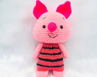 Crochet piglet Personalized stuffed animal  Amigurumi piglet  Crochet Animal  crochet piglet plush