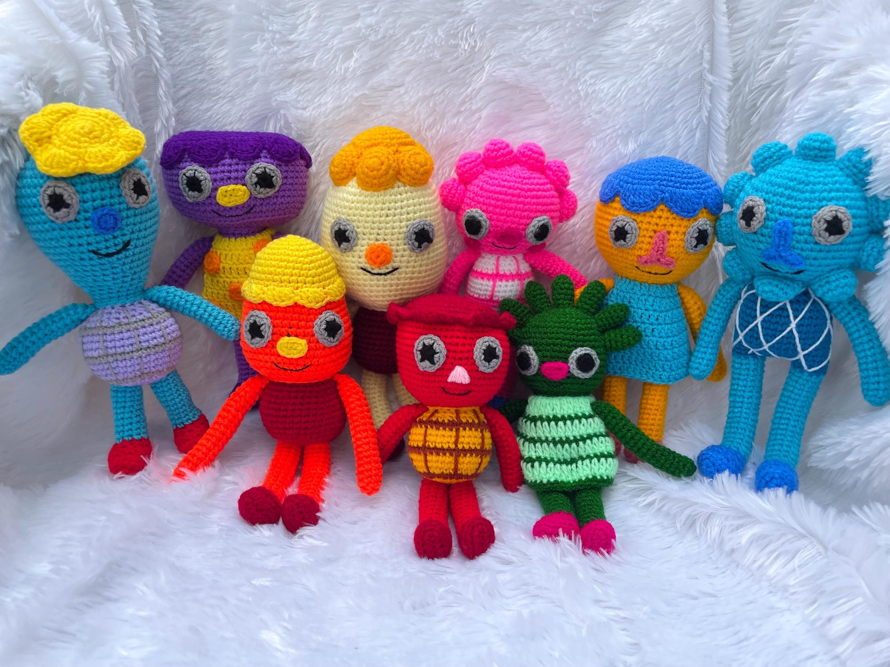 Crochet Noodle Blossom Cheesy Kernel Broccoli Jelly Pompom