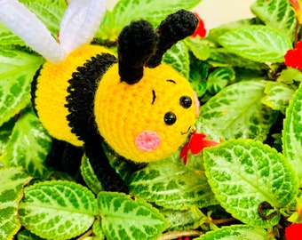 Abeja amigurumi de ganchillo Bumble Nums Bee Juguetes de peluche personalizados Bumble Nums Bee