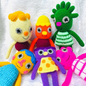 Crochet Noodle Blossom Cheesy Kernel Broccoli Jelly PomPom Amigurumi Personalized stuffed soft toys Noodle and pals