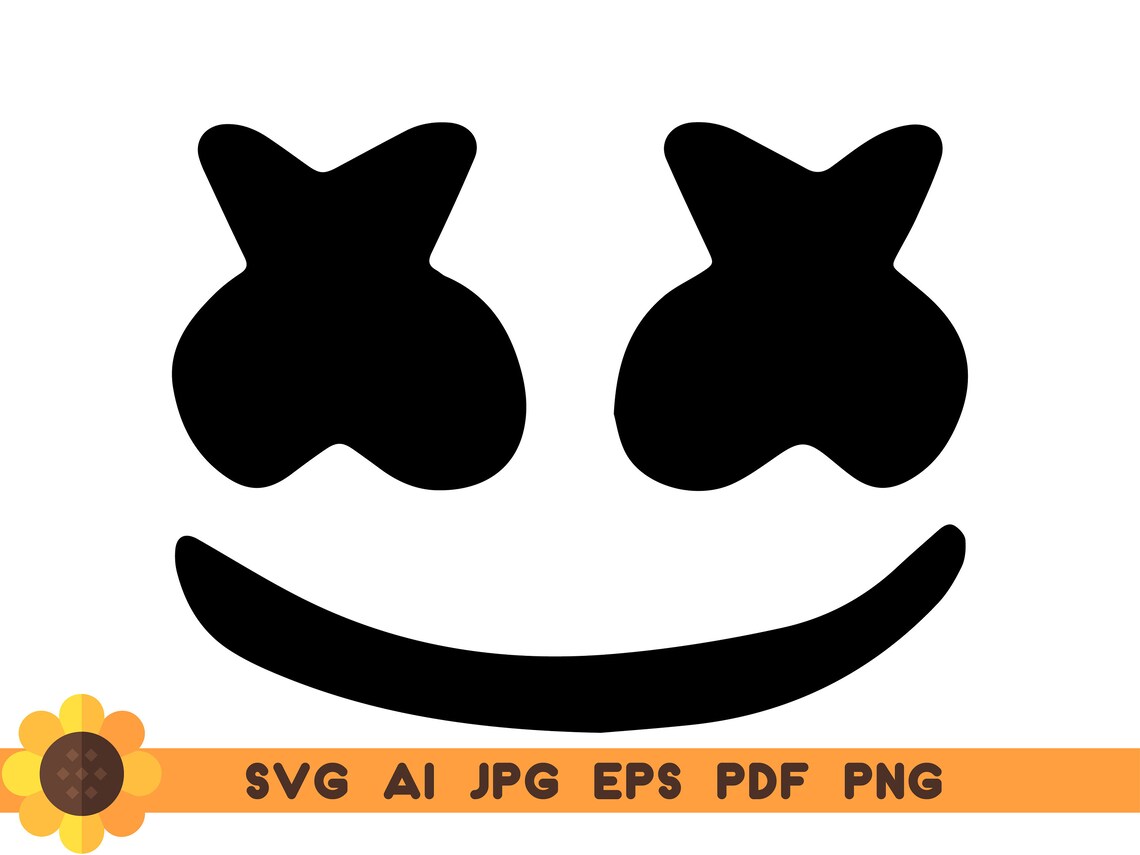 Dj marshmello svg aijpg eps pdf png cricut machinecut Etsy