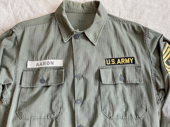 1940s 1950s US Army Early Vietnam M47 HBT Sgt Majors Work Utility