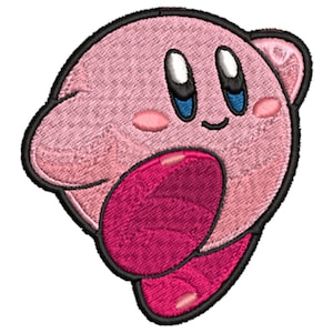 Puede incluir: Personaje de dibujos animados rosa y rojo con ojos grandes y una sonrisa. El personaje está en una pose de vuelo con los brazos extendidos.