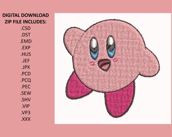 Süße Kirby Maschine Stickerei Muster DigitalDownload