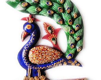 Rajasthani Decor Keys Holder | Rajasthani Traditional Design I Gift Item I Peacock Wreath I Traditional key holder