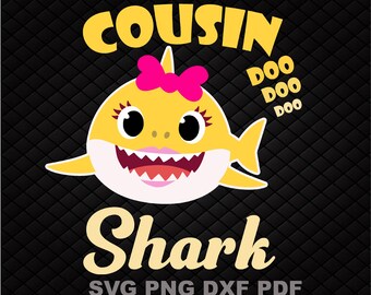 birthday clipart Shark,Shark Girl,svg,eps,dxf,Cut Files,Digital File birthday family svg Baby Shark Girl SVG,layered Shark Family svg