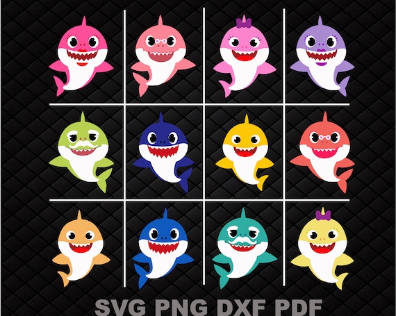 Baby Shark Svg Bundle Layered Shark Family Svg Birthday Etsy