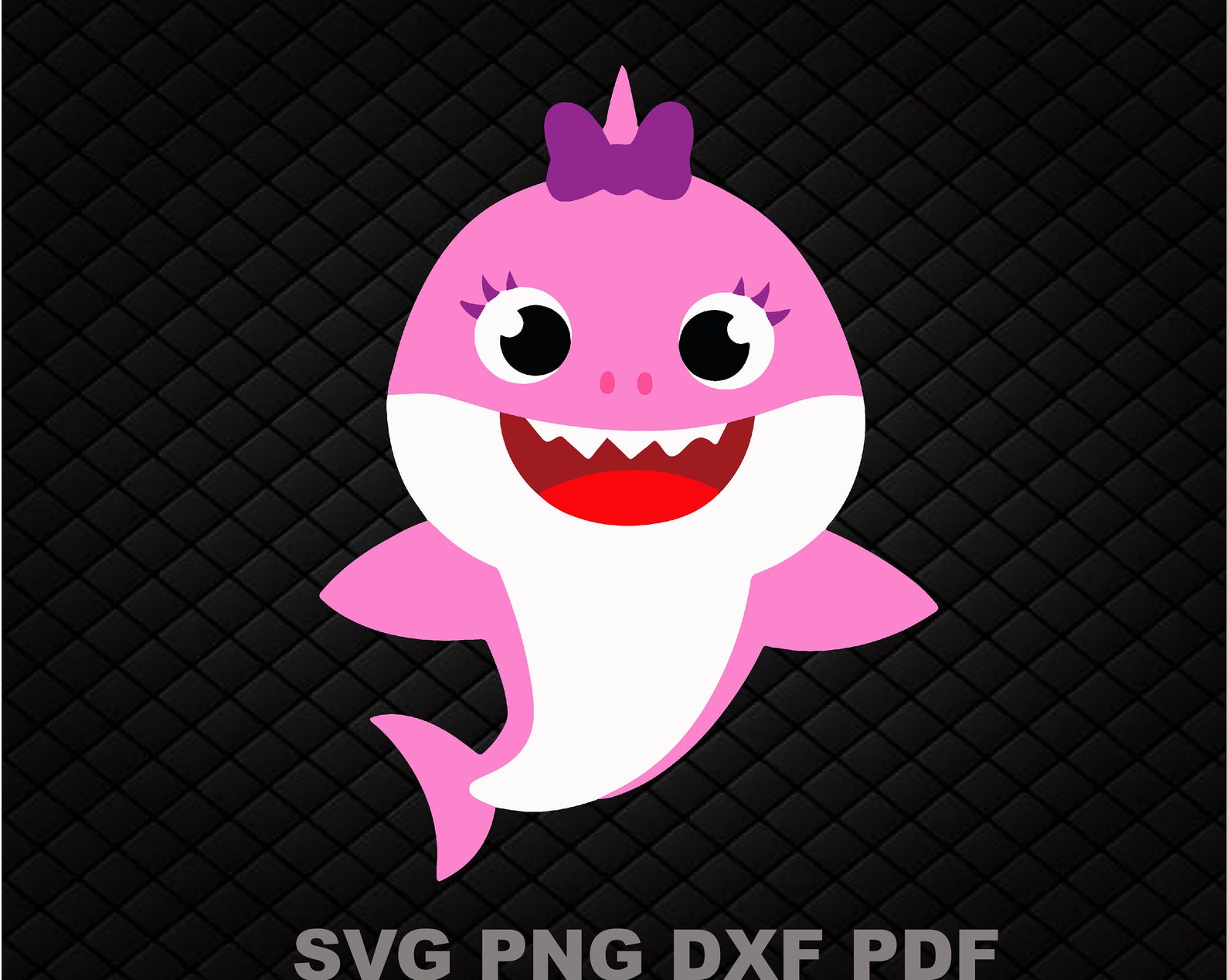 Baby Shark Svg Girl Shark Clipart Pink Graphic By Lillyrosy | Images