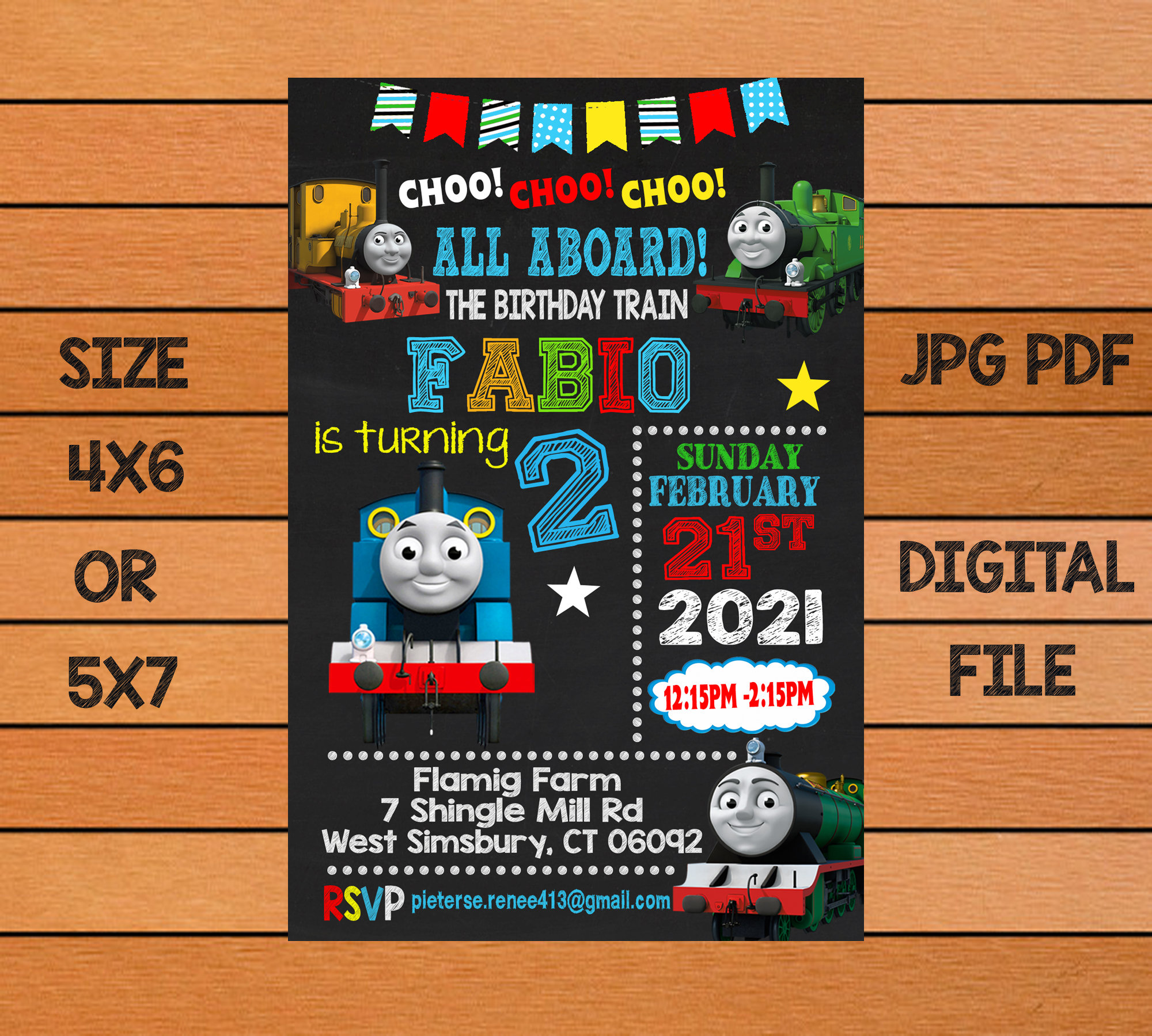 Thomas The Train Invitations Thomas Birthday Invitations Etsy