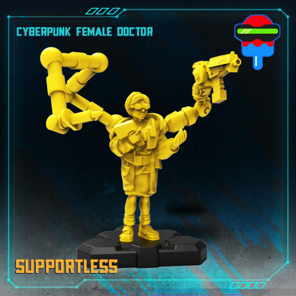 3D Print Cyberpunk Miniature SCIFI Shadowrun Papsikel Female | Etsy