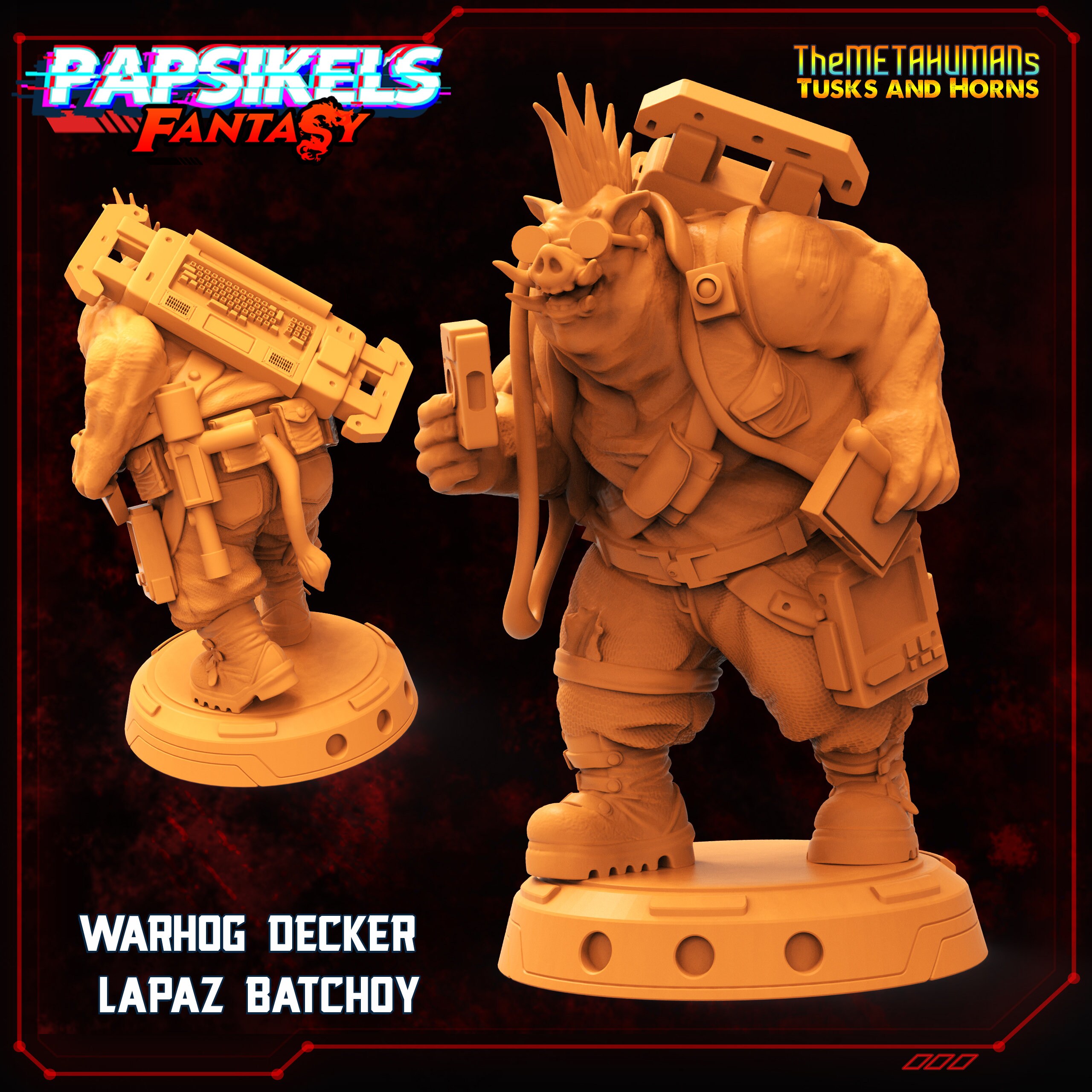 3D Print Cyberpunk Miniature SCIFI Shadowrun Papsikel Warhog | Etsy