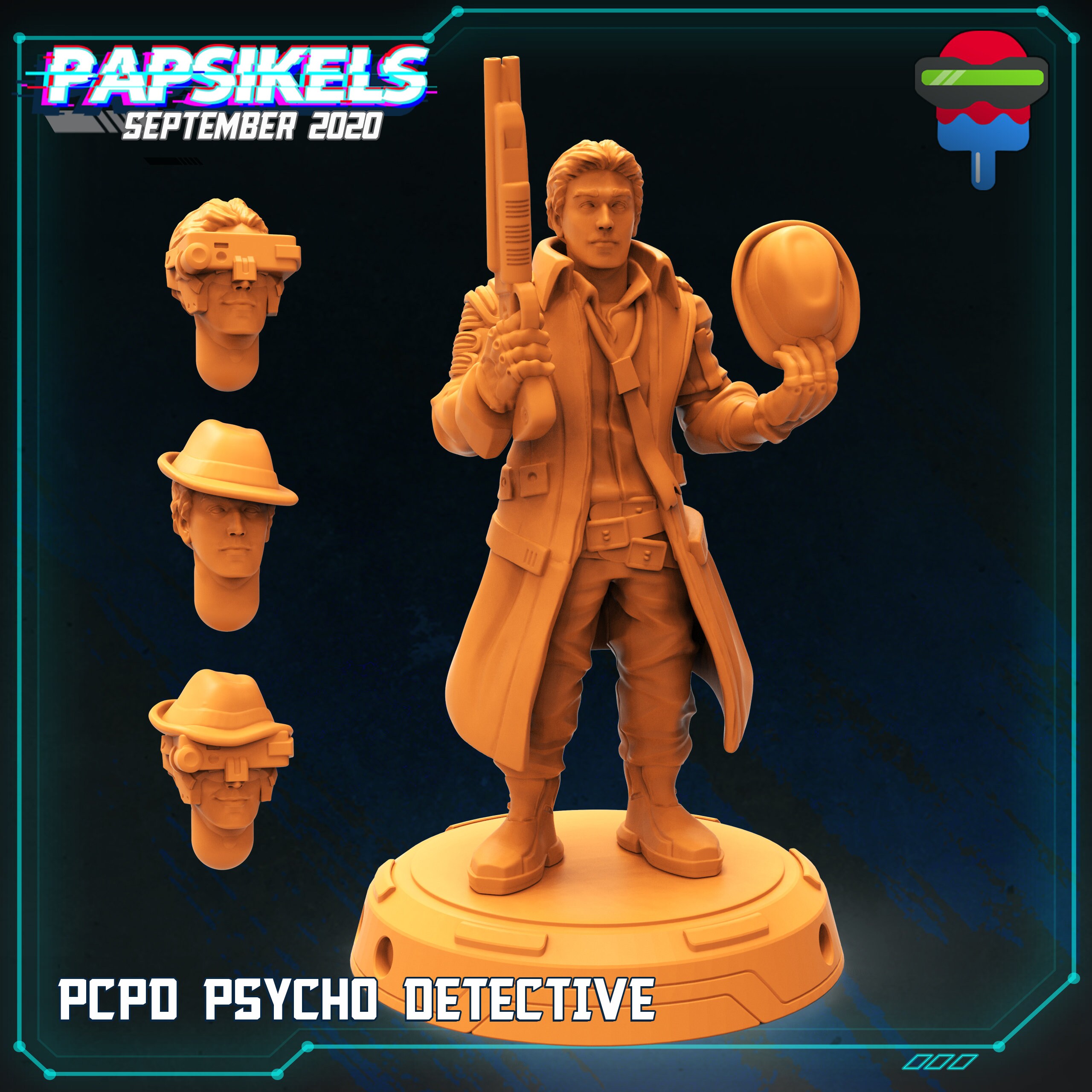 3D Print Cyberpunk Miniature SCIFI Shadowrun Papsikel PCPD | Etsy