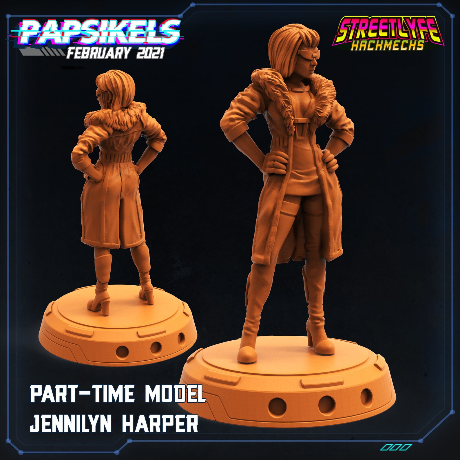 3D Print Cyberpunk Miniature SCIFI Shadowrun Papsikel Jennilyn | Etsy