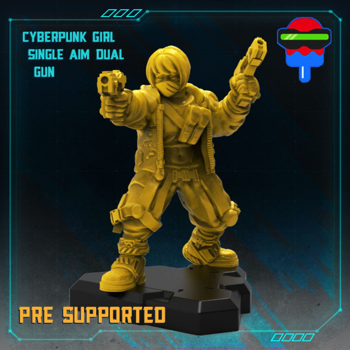 3D Print Cyberpunk Miniature SCIFI Shadowrun Papsikel Girl | Etsy