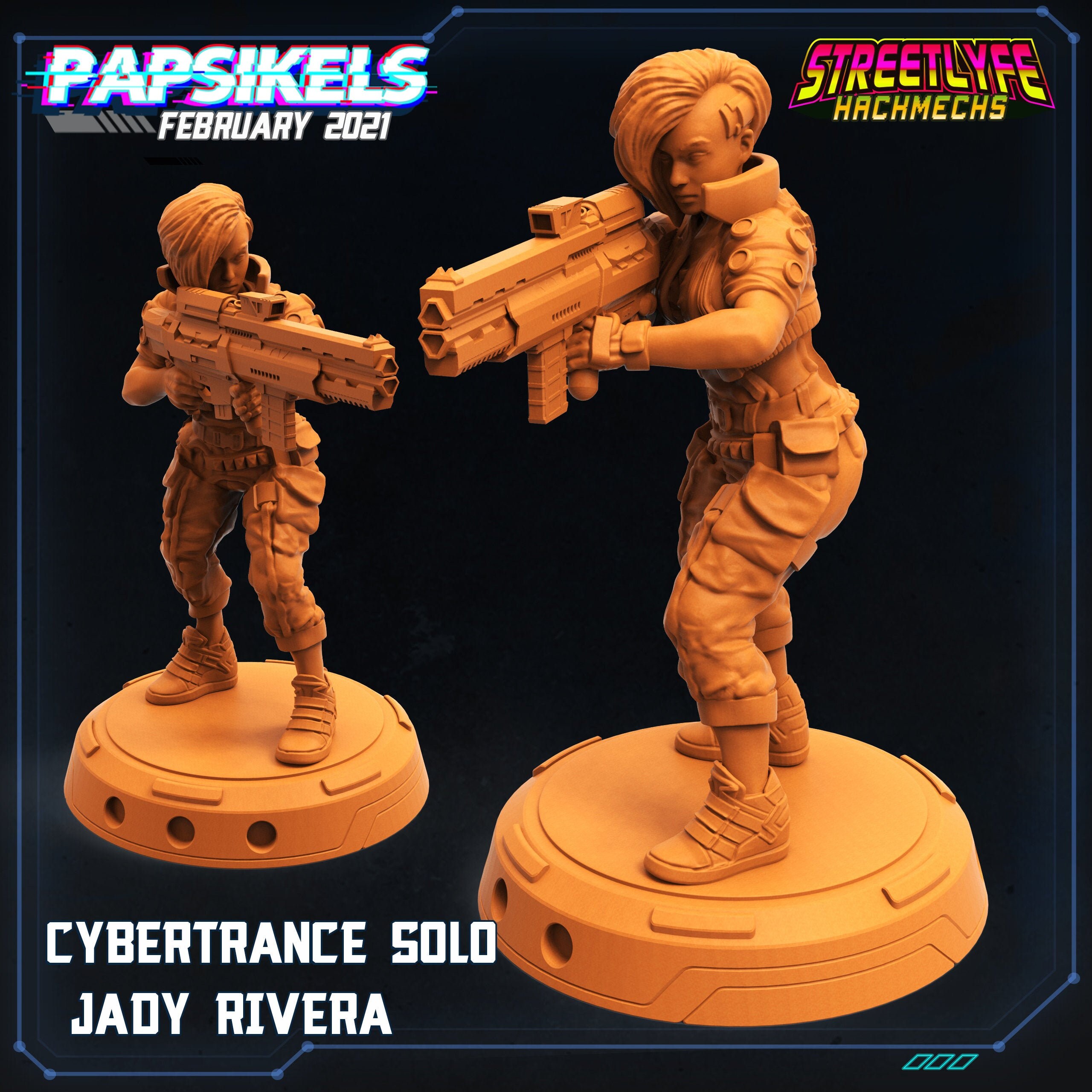 3D Print Cyberpunk Miniature SCIFI Shadowrun Papsikel | Etsy