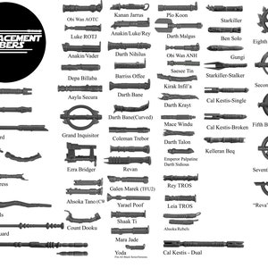 CUSTOM Replacement Hilts**HILT ONLY** Star Wars Black Series 6 inch (1:12)  (3D Printed)
