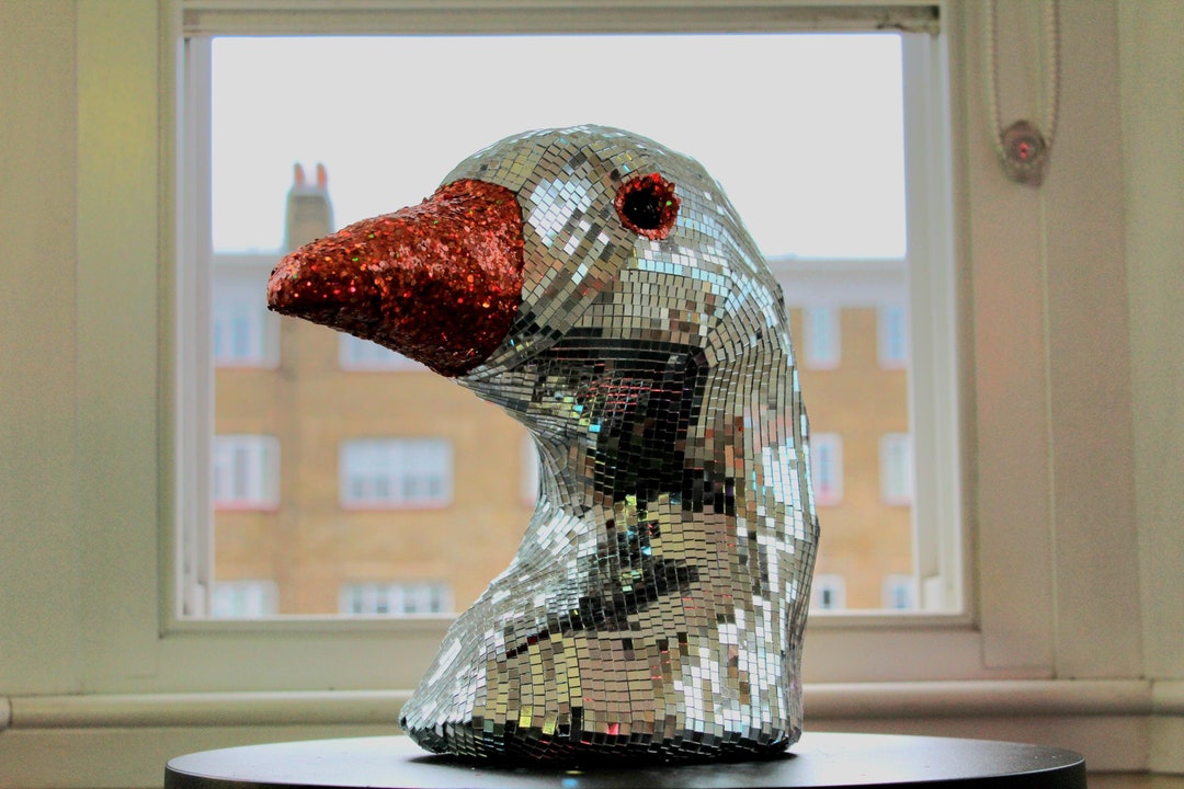 Disco Goose Trophy Head Disco Ball Goose Head Disco Decor Mirror ...