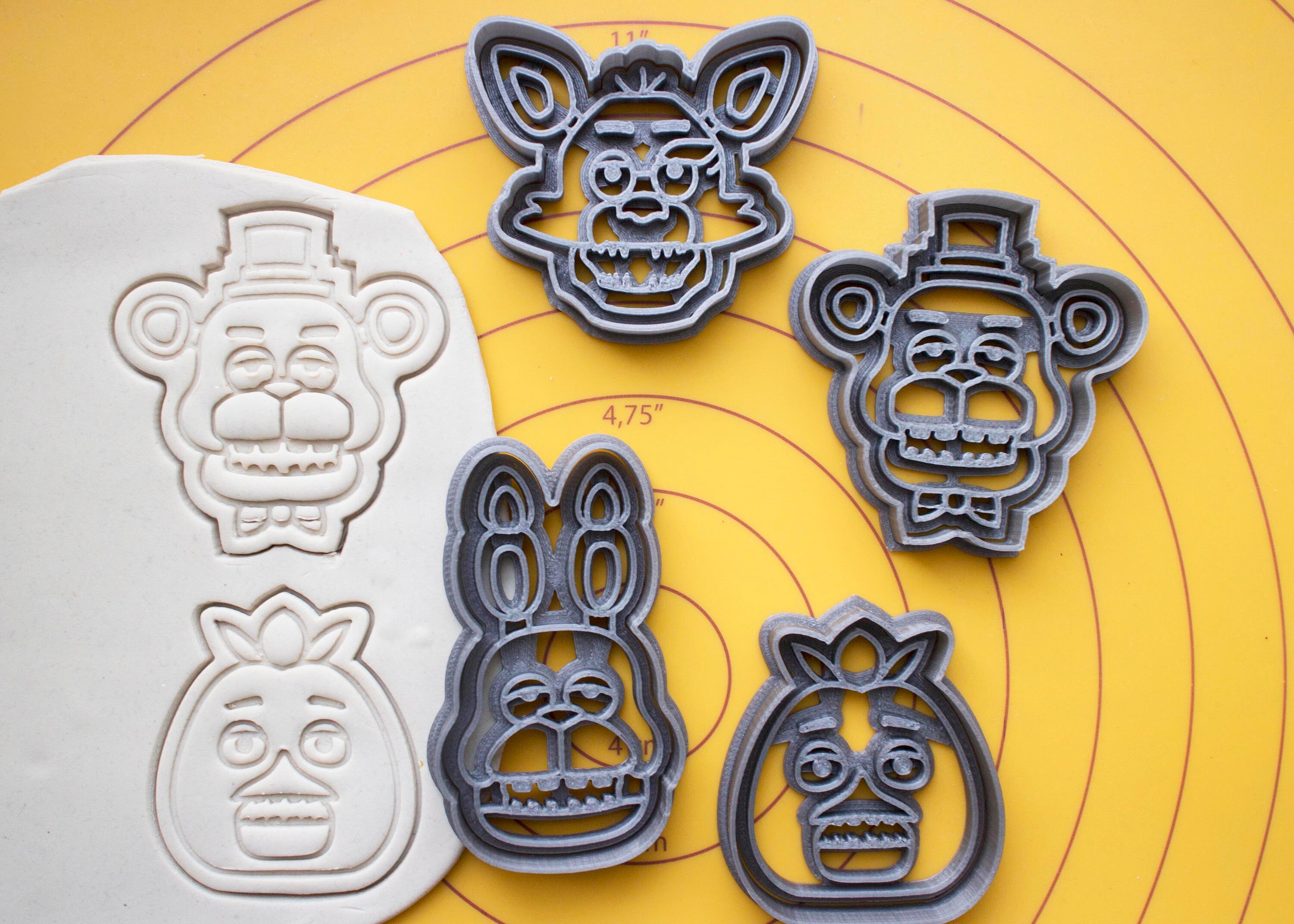 Five Nights at Freddy's cookie cutters FNAF Set of 4 pcs. Etsy