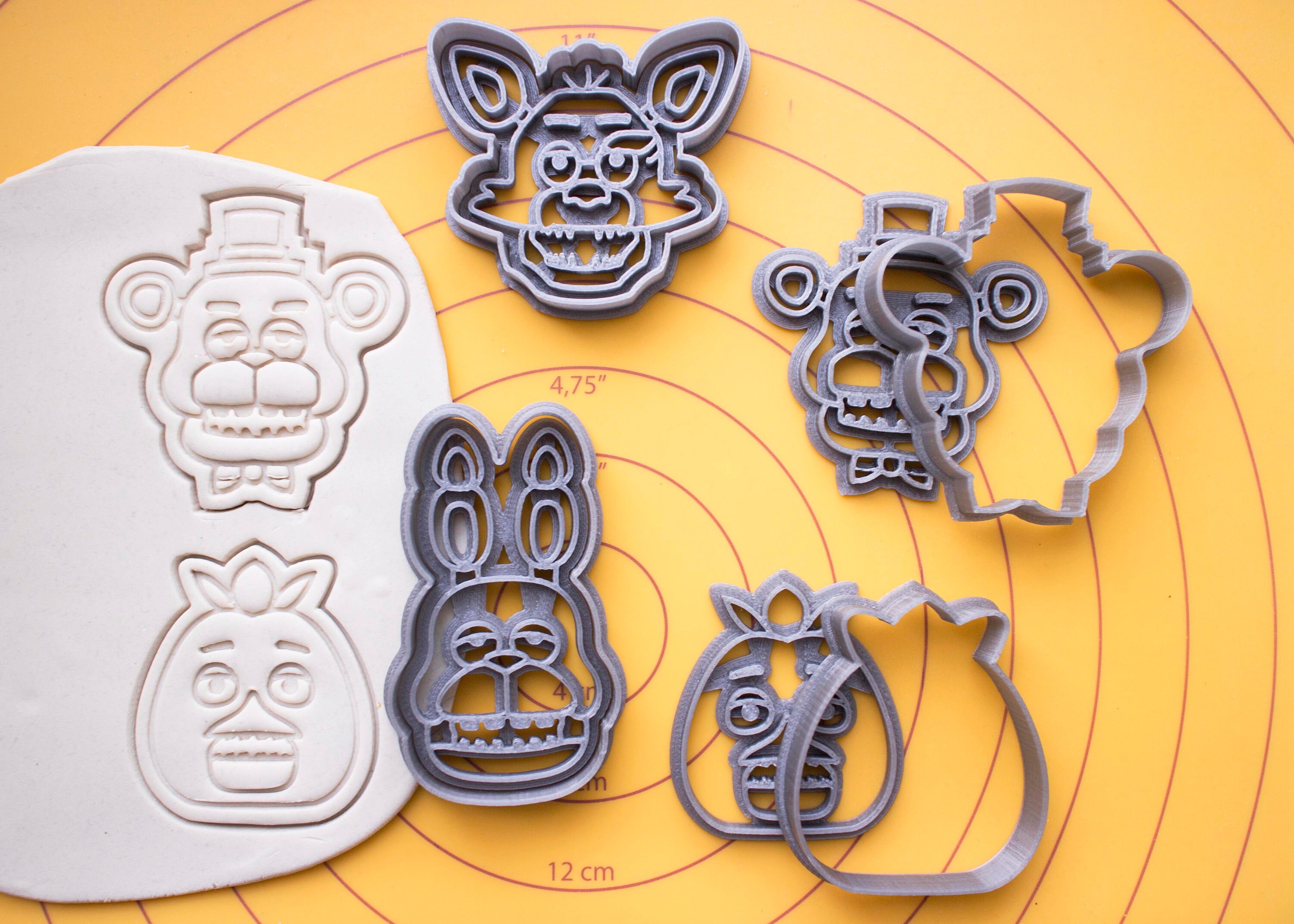 Five Nights at Freddy's cookie cutters FNAF Set of 4 pcs. Etsy