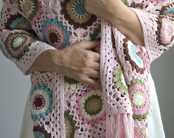 Handmade Colorful Crochet Shawl – Boho Lightweight Wrap – Soft & Cozy – Statement Accessory pre-order