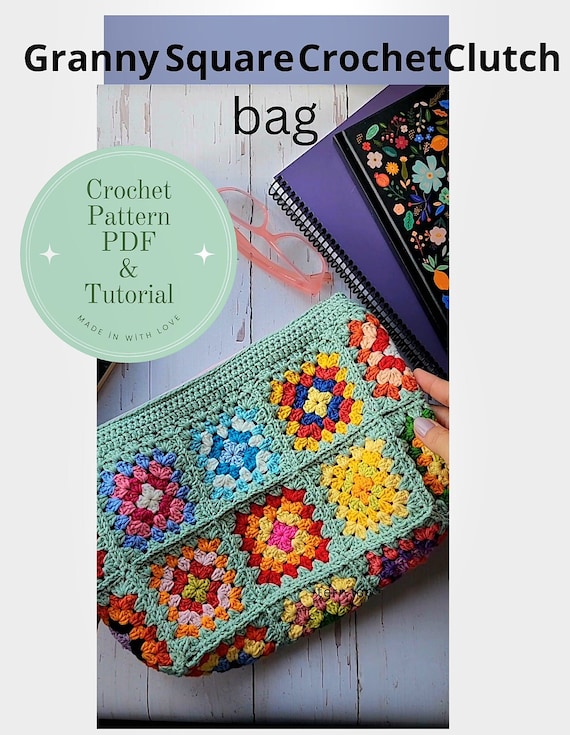 Crochet Zipper Clutch Pouch Bag Pdf lined Crochet Purse Pattern With Photo video Tutorial. Etsy