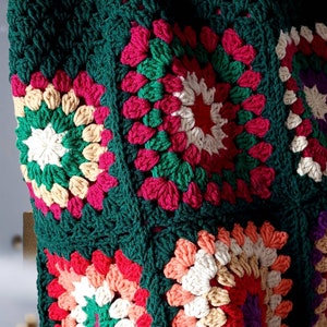 Colorful Crochet Granny Square Soulder Vintage Bag as a Market - Etsy