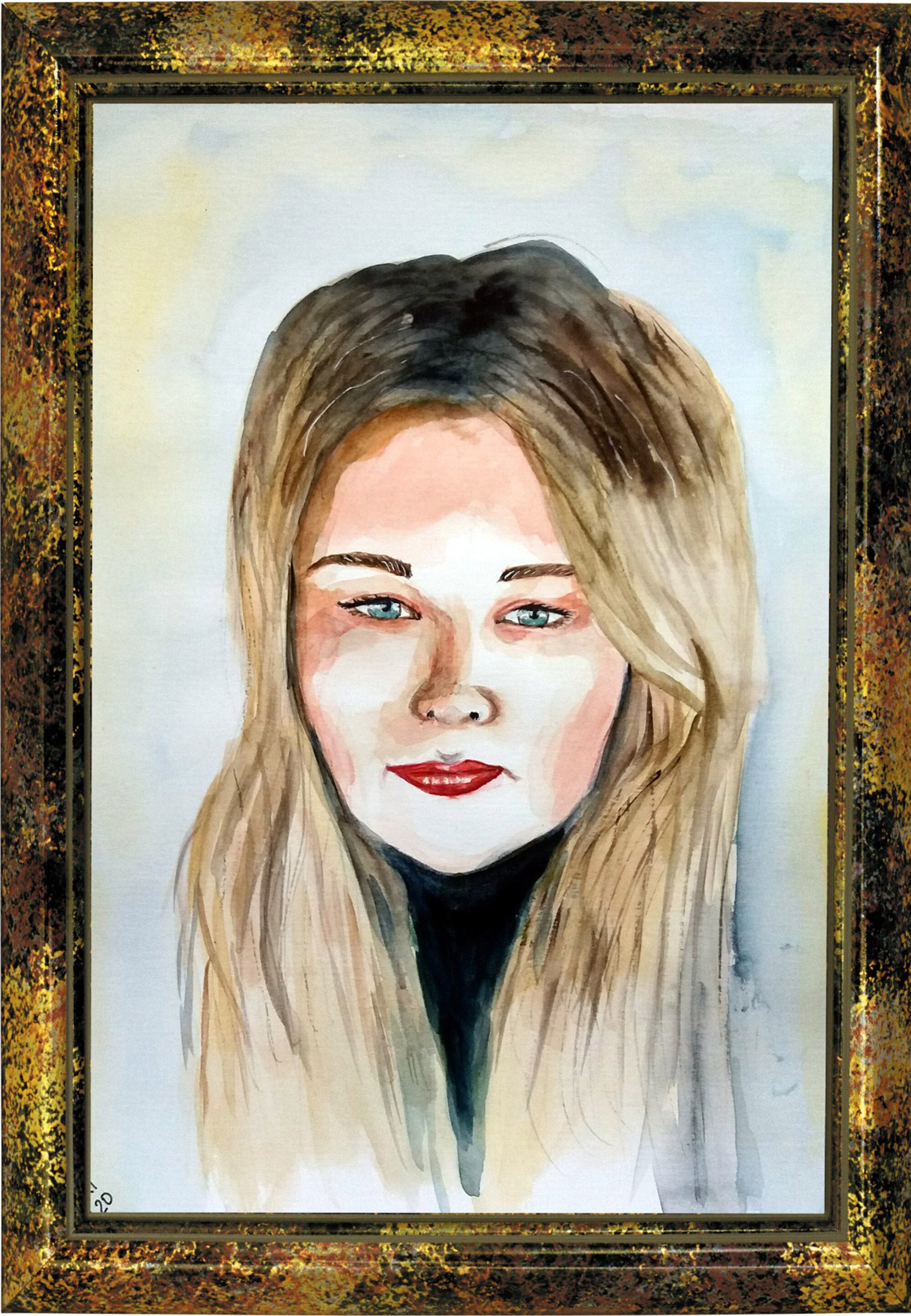 Painting girl Watercolor girl Painting with watercolors Etsy