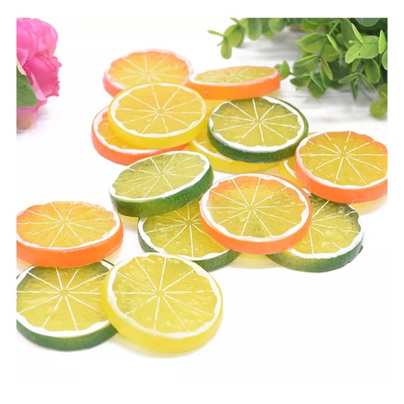 Realistic faux fake lime slices lime tier display Etsy