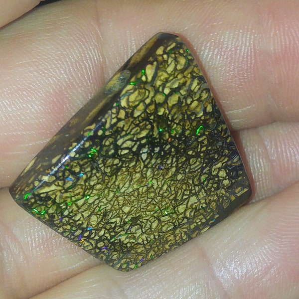 Drilled Boulder Opal 65ct, colorful glittering Matrix Boulder