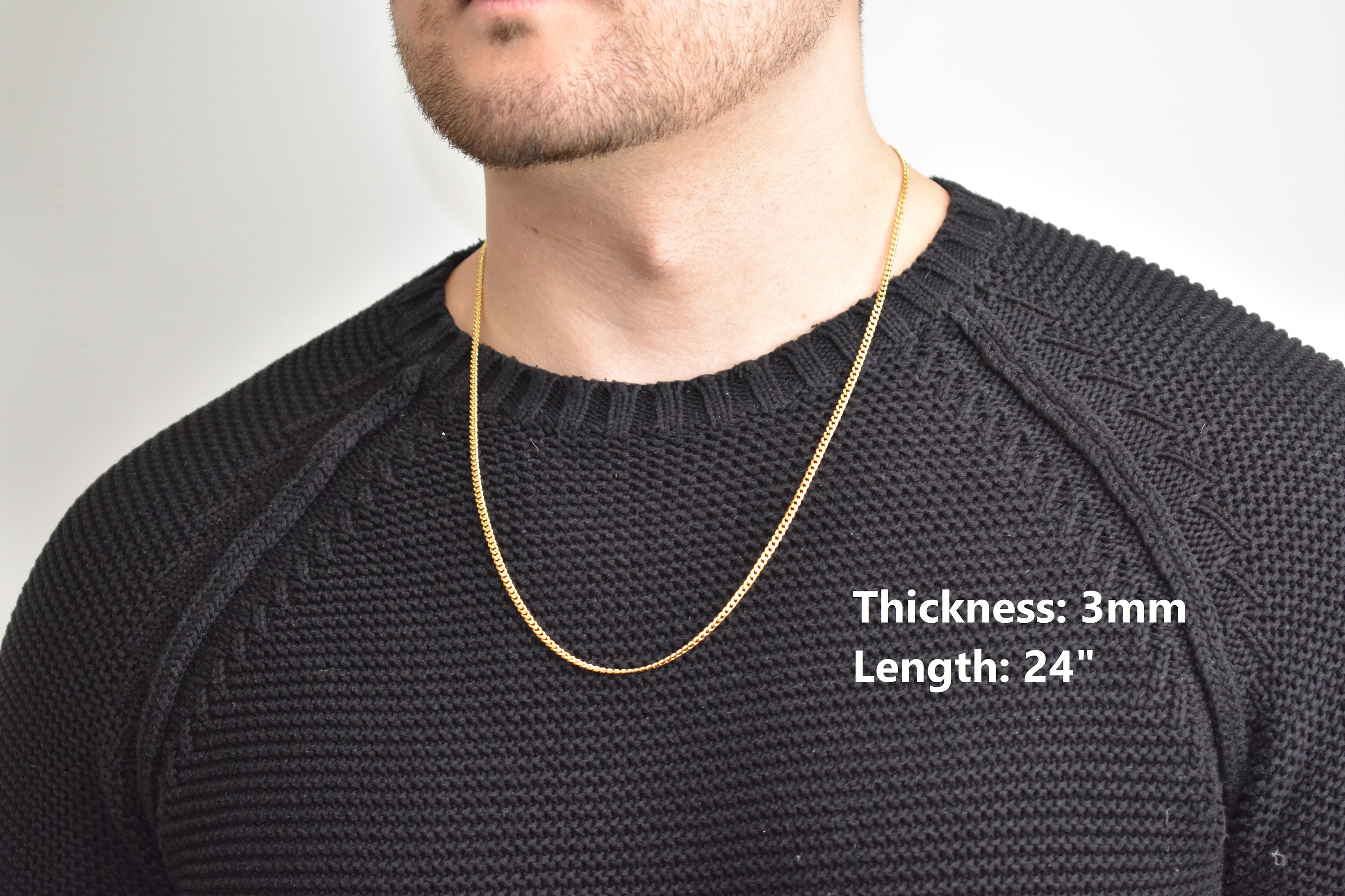 Stainless Steel Cuban Chain 3mm 4mm 6mm 8mm Cuban Link Curb Etsy