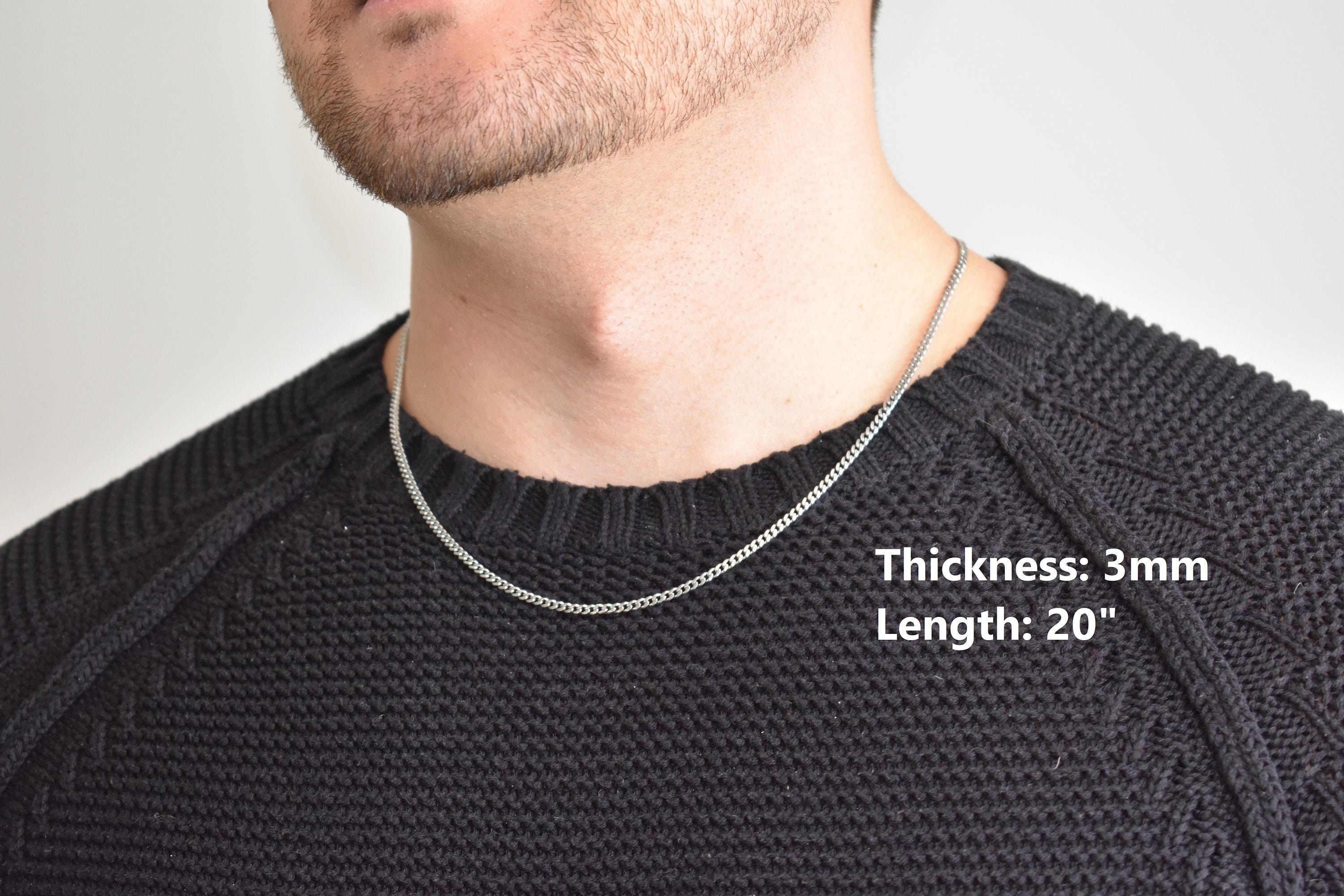 Stainless Steel Cuban Chain 3mm 4mm 6mm 