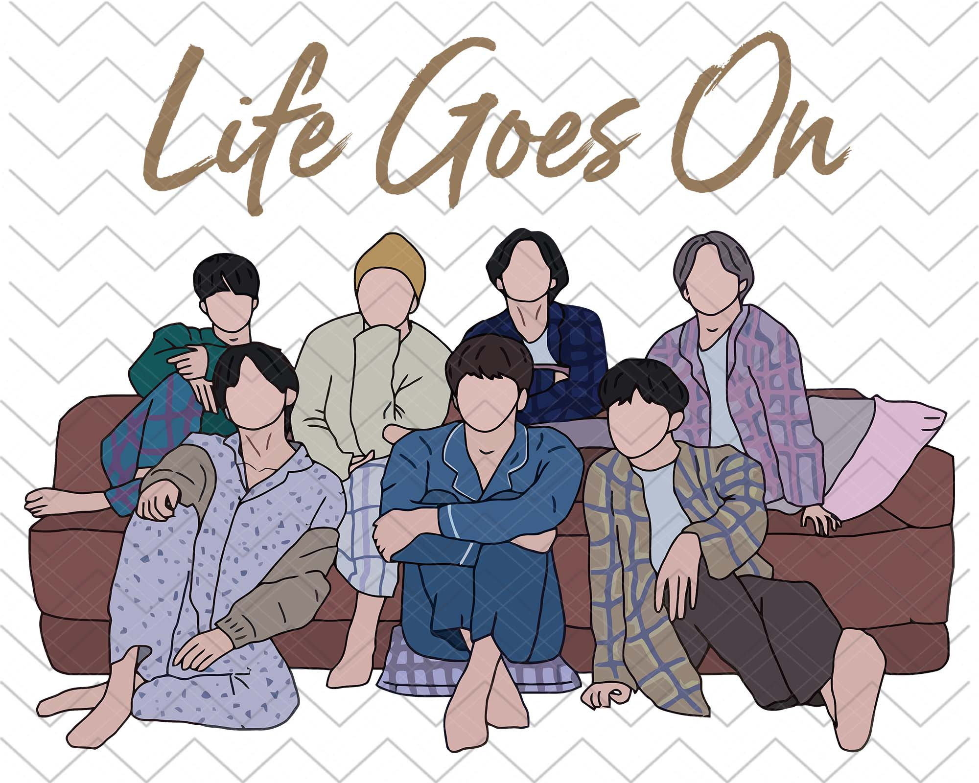 BTS Life Goes On SVG Png Instant Download BTS Poster Bts | Etsy