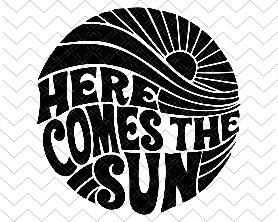 The Beatles Here Comes The Sun Colorful Sign Svg Png Dxf | Etsy
