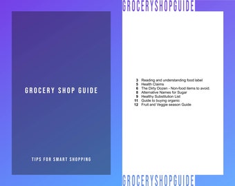 Grocery Shop Guide. Tips for Healthy Shopping. Digital.