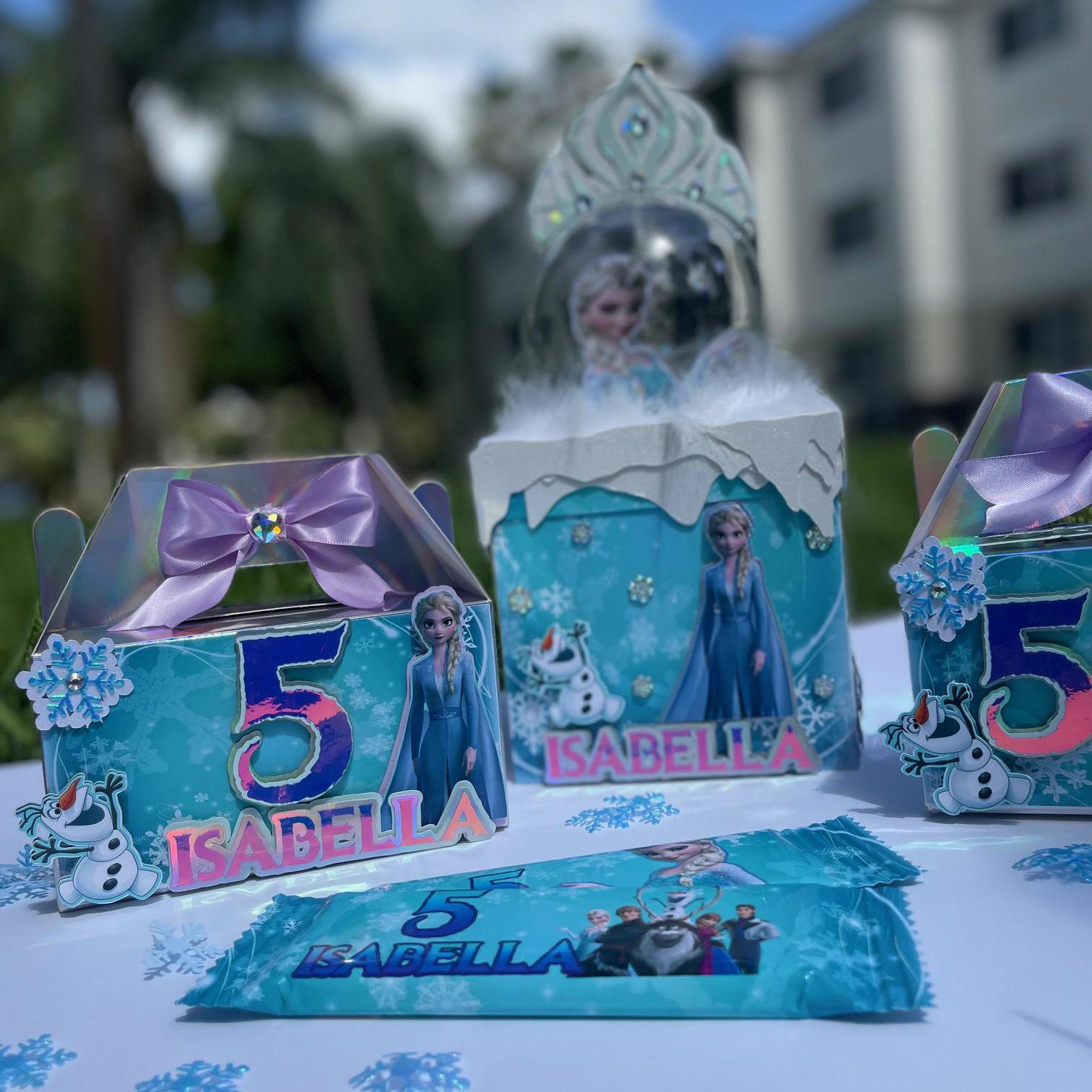 Frozen Favor Boxes, Frozen Princess Birthday Party, Personalized Favor ...