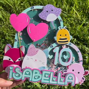 Squishmallows cake topper, Marshmallow Cake Tooper, Cake Topper Shaker, Party Decor, Cake topper birthday,