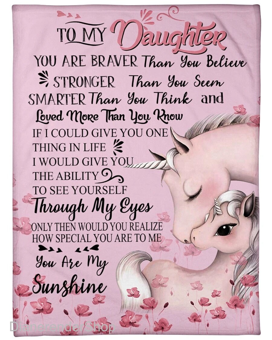 Personalized To my Daughter Blanket Lovely Pinky Blanket Etsy