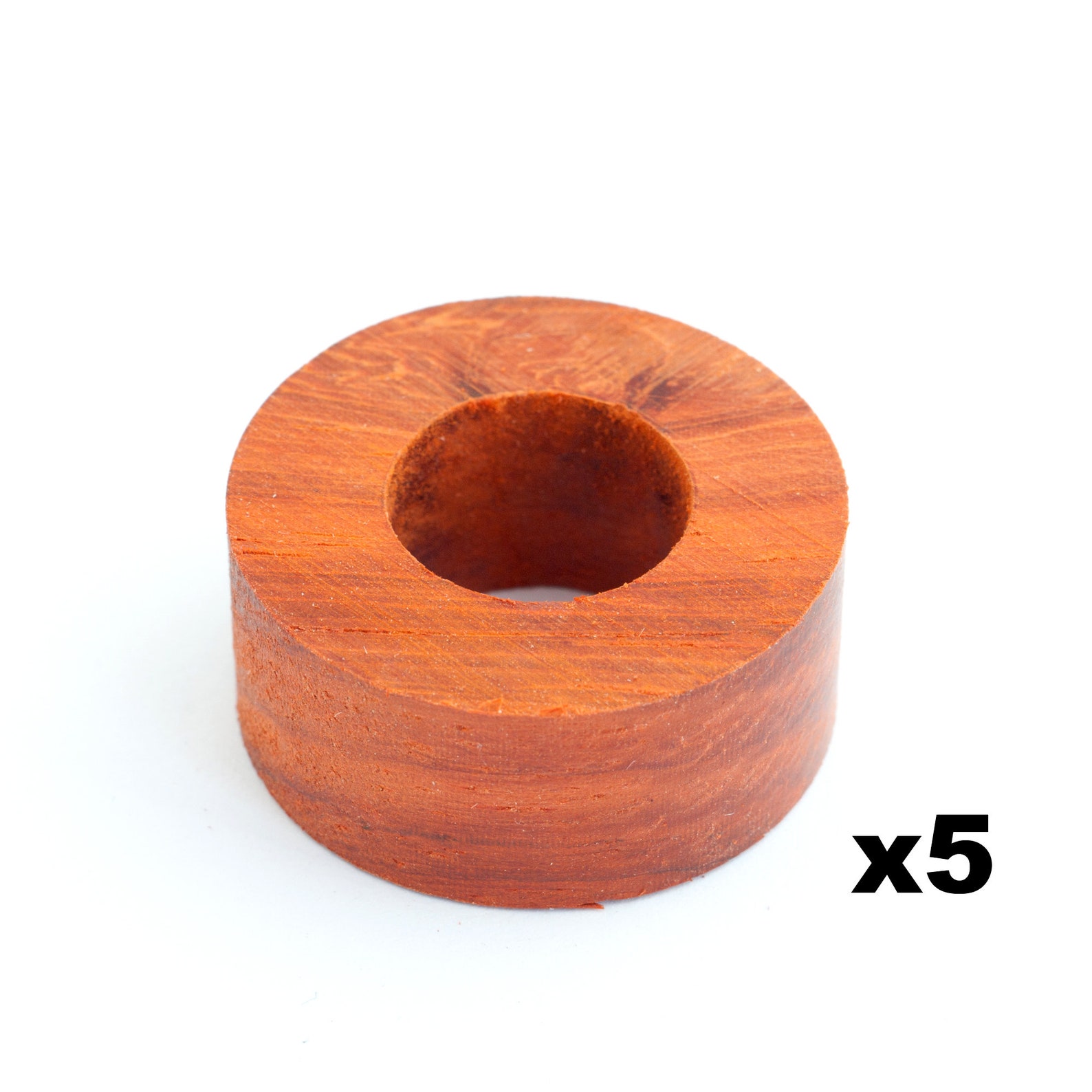 Padouk Wood Exotic Wood Ring Blanks Ring Cores Set of 5 Etsy Israel