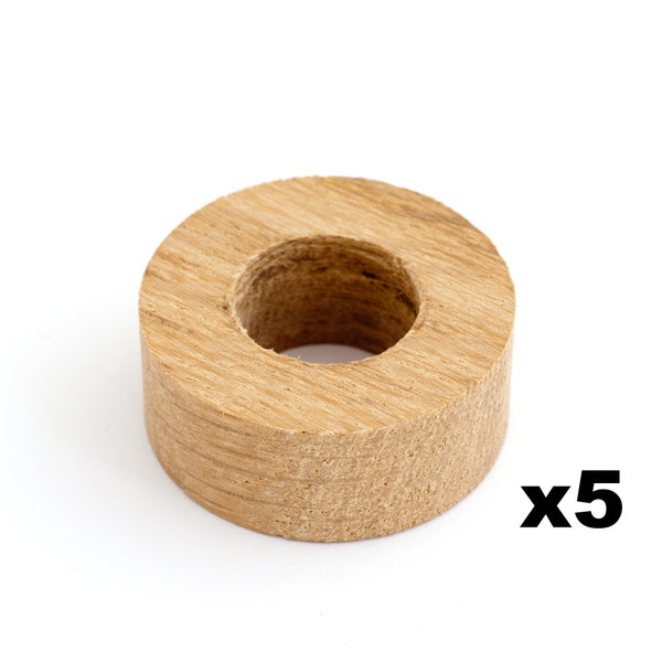 WHISKY BARREL Holz Ring Rohlinge, DIY Massivholz zur Ringherstellung, Ringdrehen Holzzubehör, 5er Set