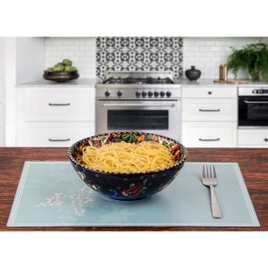 Tigela de ramen artesanal de tamanho grande (26 cm - 9 cm), tigela de macarrão, tigelas decorativas, salada, tigelas de cereais, servir para macarrão, tigelas de sopa, tigela de presente