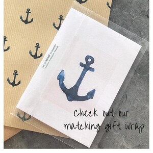 Anchor Greeting Card, Nautical Watercolour Card, Blank Greeting Card ...