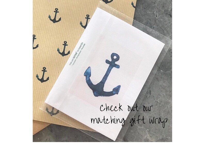 Anchor Greeting Card, Nautical Watercolour Card, Blank Greeting Card ...