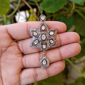 Diamond Polki Pendant - Victorian Handmade Pendant
