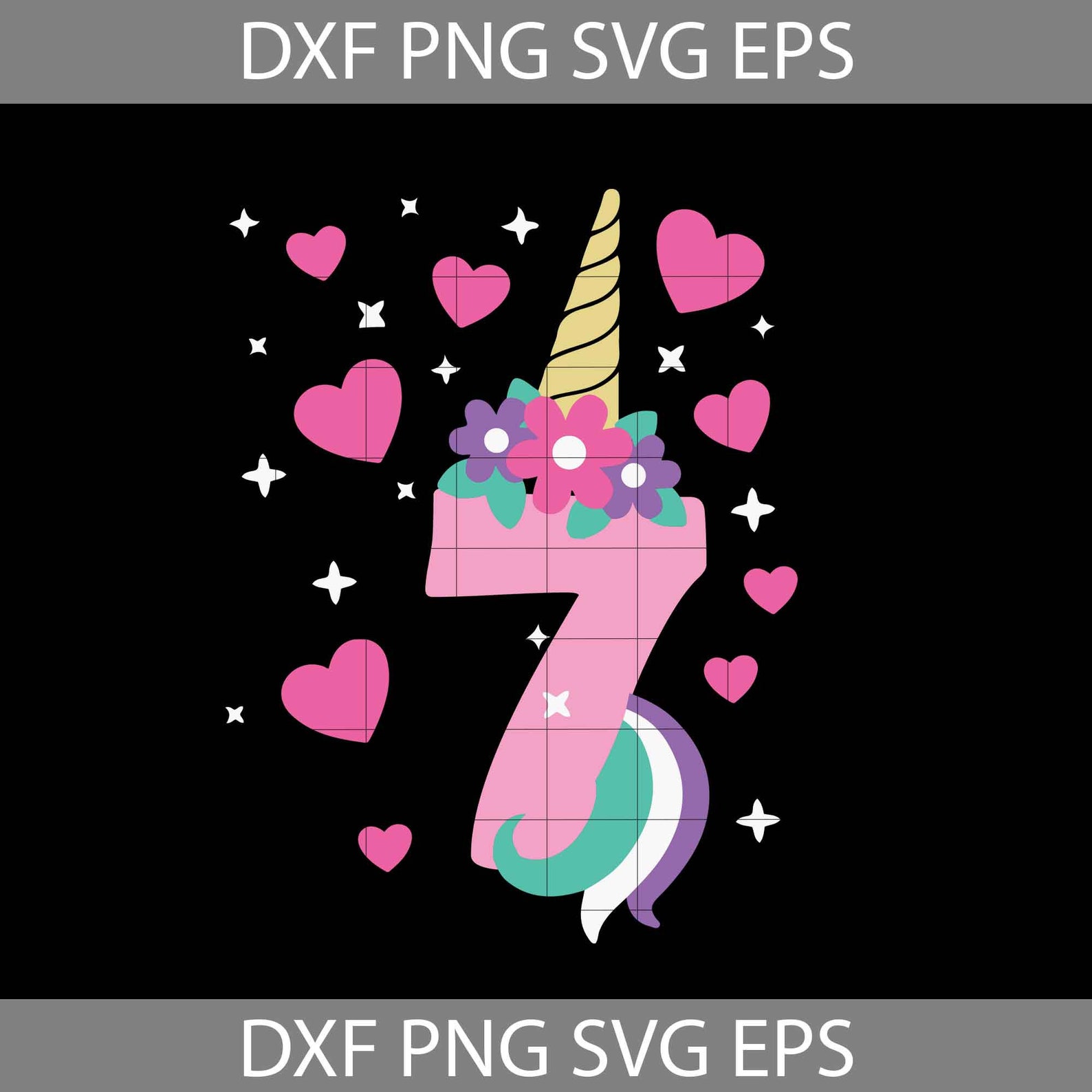 Download 7th Birthday Unicorn svg Unicorn Svg Gift Unicorn Cuties ...
