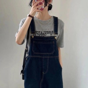 Strap Overalls Dress Vintage Denim Dress Plus Size Overalls - Etsy